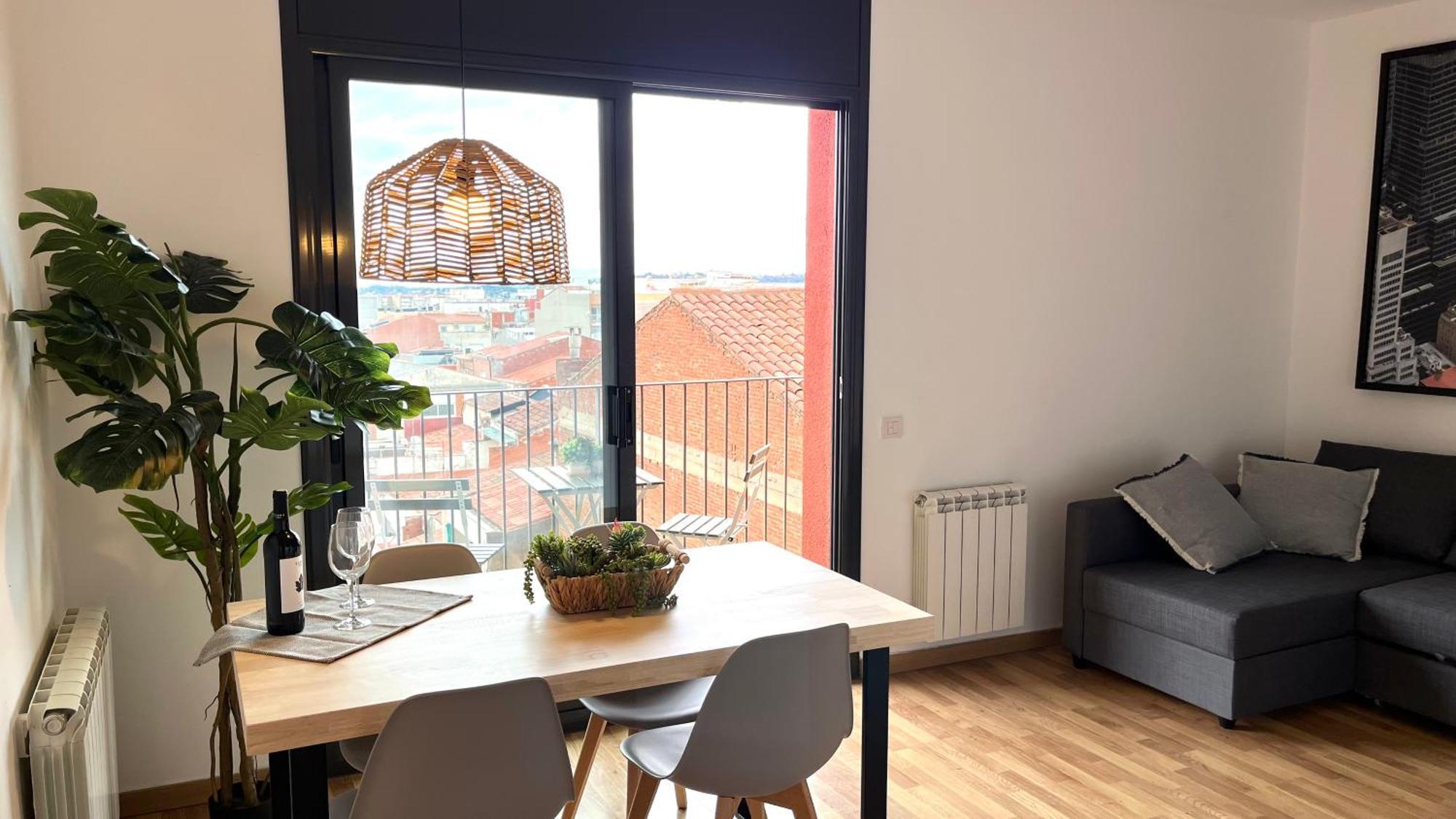 Apartamento Con Terraza By Prestigi Тераса Екстериор снимка