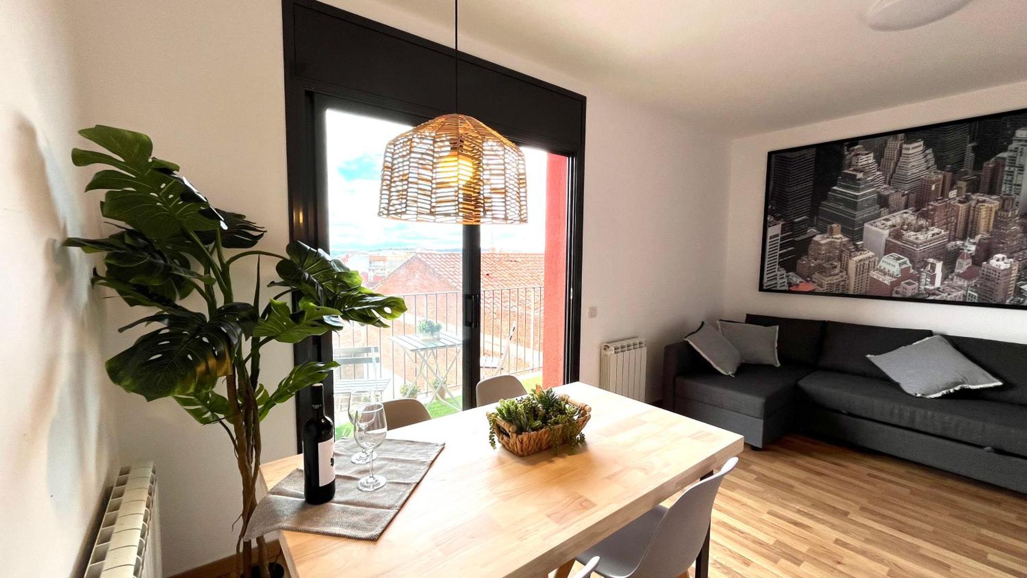 Apartamento Con Terraza By Prestigi Тераса Екстериор снимка