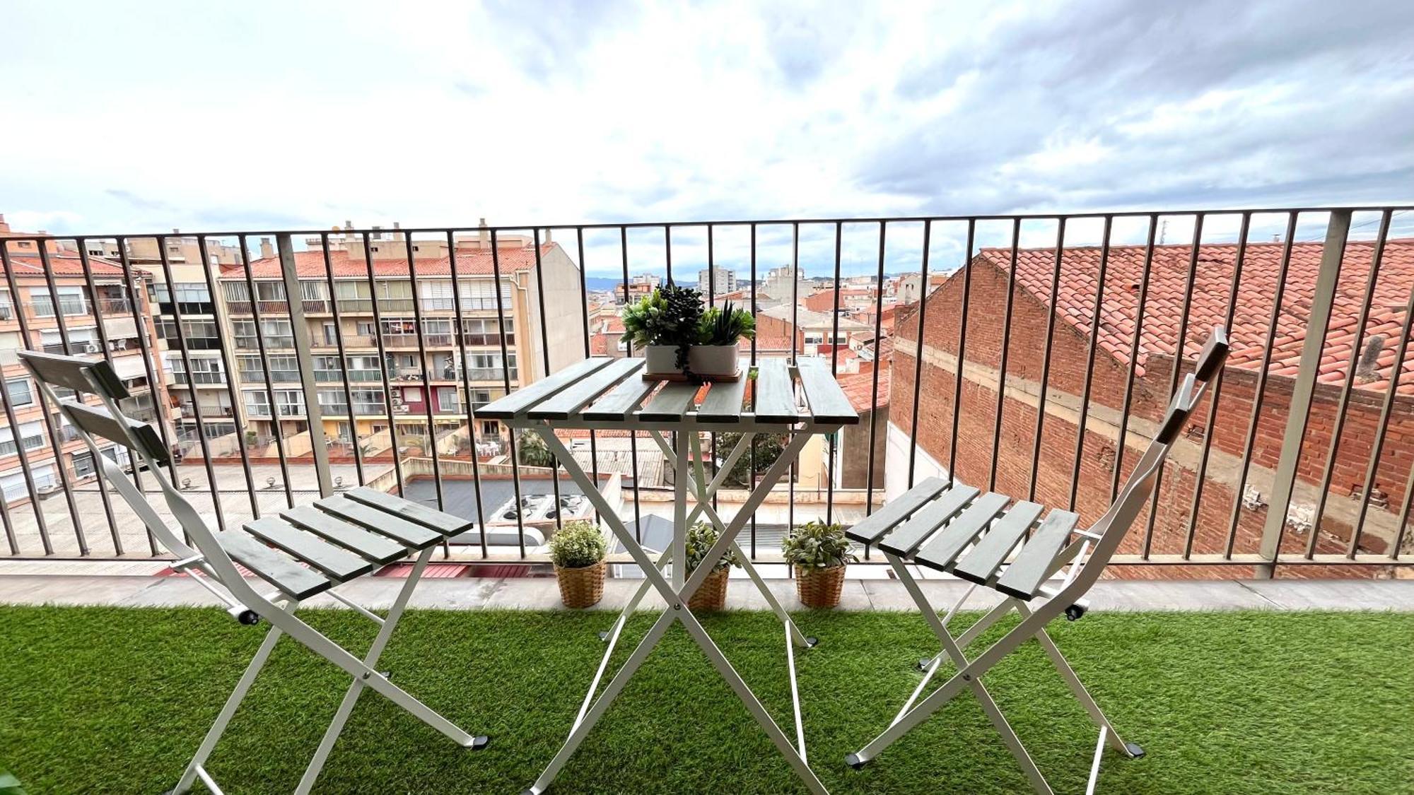 Apartamento Con Terraza By Prestigi Тераса Екстериор снимка